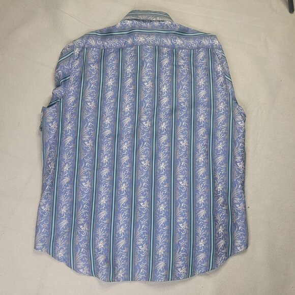 Robert Graham Exclusive Contrast Cuff Long Sleeve Shirt Men's 2XL - Picture 7 of 8